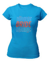 T-Shirt Στενή Γραμμή Γυναικείο - Bride - Color Thumbnail Τιρκουάζ
