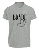 T-Shirt Fit Αντρικό - Bride Finger - Color Thumbnail Γκρι Μελανζέ