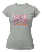 T-Shirt Στενή Γραμμή Γυναικείο - Bride Mode - Color Thumbnail Γκρι Μελανζέ