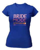 T-Shirt Στενή Γραμμή Γυναικείο - Bride Mode - Color Thumbnail Μπλε Ρουά