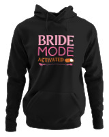 Φούτερ με κουκούλα Αντρικό - Bride Mode - Color Thumbnail Μαύρο