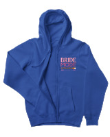 Ζακέτα Φούτερ με κουκούλα Αντρικό - Bride Mode - Color Thumbnail Μπλε Ρουά