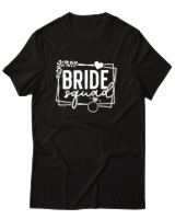 T-Shirt Αντρικό - Bride Squad - Color Thumbnail Μαύρο
