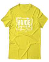 T-Shirt Αντρικό - Bride Squad - Color Thumbnail Κίτρινο