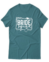 T-Shirt Αντρικό - Bride Squad - Color Thumbnail Μπλε Πράσινο