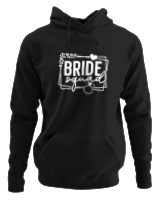 Φούτερ με κουκούλα Γυναικείο - Bride Squad - Color Thumbnail Μαύρο