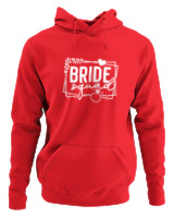 Φούτερ με κουκούλα Γυναικείο - Bride Squad - Color Thumbnail Κόκκινο