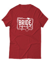 T-Shirt  Γυναικείο - Bride Squad - Color Thumbnail Κόκκινο