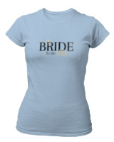 T-Shirt Στενή Γραμμή Γυναικείο - Bride To Be - Color Thumbnail Γαλάζιο