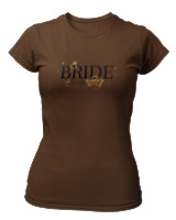 T-Shirt Στενή Γραμμή Γυναικείο - Bride To Be - Color Thumbnail Καφέ