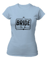 T-Shirt Στενή Γραμμή Γυναικείο - Bride To Be - Color Thumbnail Γαλάζιο