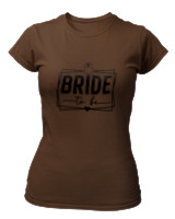 T-Shirt Στενή Γραμμή Γυναικείο - Bride To Be - Color Thumbnail Καφέ