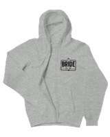 Ζακέτα Φούτερ με κουκούλα Αντρικό - Bride To Be - Color Thumbnail Γκρι Μελανζέ