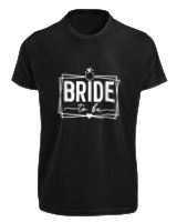 T-Shirt Fit Αντρικό - Bride To Be - Color Thumbnail Μαύρο