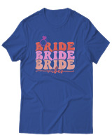 T-Shirt Αντρικό - Bride Vibes - Color Thumbnail Μπλε Ρουά