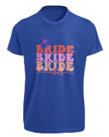 T-Shirt Fit Αντρικό - Bride Vibes - Color Thumbnail Μπλε Ρουά