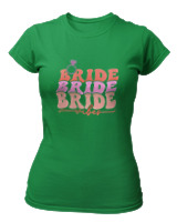 T-Shirt Στενή Γραμμή Γυναικείο - Bride Vibes - Color Thumbnail Πράσινο
