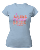 T-Shirt Στενή Γραμμή Γυναικείο - Bride Vibes - Color Thumbnail Γαλάζιο