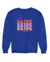 Φούτερ χωρίς κουκούλα Γυναικείο - Bride Vibes - Color Thumbnail Μπλε Ρουά