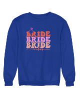 Φούτερ χωρίς κουκούλα Αντρικό - Bride Vibes - Color Thumbnail Μπλε Ρουά