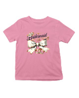 T-Shirt  Παιδικό - Bridesmaid Club - Color Thumbnail Ροζ