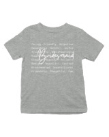 T-Shirt  Παιδικό - Bridesmaid Lettering - Color Thumbnail Γκρι Μελανζέ