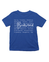 T-Shirt  Παιδικό - Bridesmaid Lettering - Color Thumbnail Μπλε Ρουά