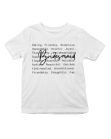 T-Shirt  Παιδικό - Bridesmaid Lettering - Color Thumbnail 'Ασπρο