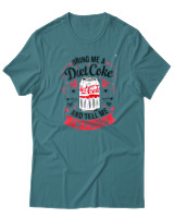 T-Shirt  Γυναικείο - Bring Me A Diet Coke - Color Thumbnail Μπλέ Πράσινο