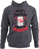 Φούτερ με κουκούλα - Bring Me A Diet Coke - Color Thumbnail Ανθρακί