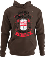 Φούτερ με κουκούλα - Bring Me A Diet Coke - Color Thumbnail Καφέ