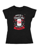 Κοριτσίστικο Κοντομανικο Παιδικό - Bring Me A Diet Coke - Color Thumbnail Μαύρο