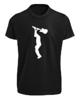 T-Shirt Fit Αντρικό - Broke The Guitar - Color Thumbnail Μαύρο