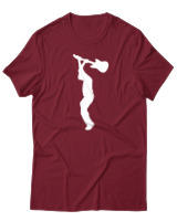 T-Shirt  Γυναικείο - Broke The Guitar - Color Thumbnail Σκούρο Κόκκινο
