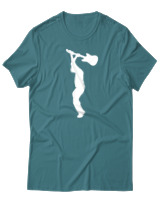 T-Shirt  Γυναικείο - Broke The Guitar - Color Thumbnail Μπλέ Πράσινο