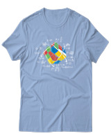 T-Shirt Αντρικό - Broken Cube - Color Thumbnail Γαλάζιο