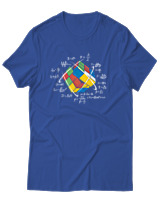T-Shirt Αντρικό - Broken Cube - Color Thumbnail Μπλε Ρουά