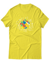 T-Shirt Αντρικό - Broken Cube - Color Thumbnail Κίτρινο