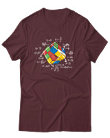 T-Shirt Αντρικό - Broken Cube - Color Thumbnail Μπορντό