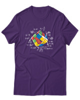 T-Shirt Αντρικό - Broken Cube - Color Thumbnail Σκούρο Μωβ