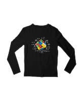 Μακρυμάνικο Μακό Παιδικό - Broken Cube - Color Thumbnail Μαύρο