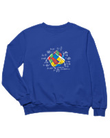 Φούτερ χωρίς κουκούλα Παιδικό - Broken Cube - Color Thumbnail Μπλε Ρουά