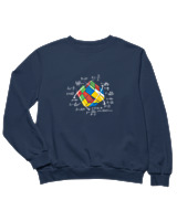 Φούτερ χωρίς κουκούλα Παιδικό - Broken Cube - Color Thumbnail Σκούρο Μπλε