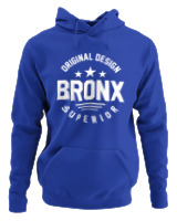 Φούτερ με κουκούλα Αντρικό - Bronx - Color Thumbnail Μπλε Ρουά