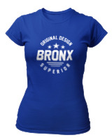 T-Shirt Στενή Γραμμή Γυναικείο - Bronx - Color Thumbnail Μπλε Ρουά