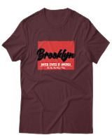 T-Shirt Αντρικό - Brooklyn - Color Thumbnail Μπορντό