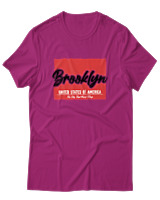 T-Shirt Αντρικό - Brooklyn - Color Thumbnail Φουξια