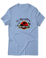 T-Shirt  Γυναικείο - Brother Of The Birthday Boy - Color Thumbnail Γαλάζιο