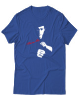 T-Shirt Αντρικό - Bruce Lee Mode - Color Thumbnail Μπλε Ρουά