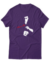 T-Shirt Αντρικό - Bruce Lee Mode - Color Thumbnail Σκούρο Μωβ